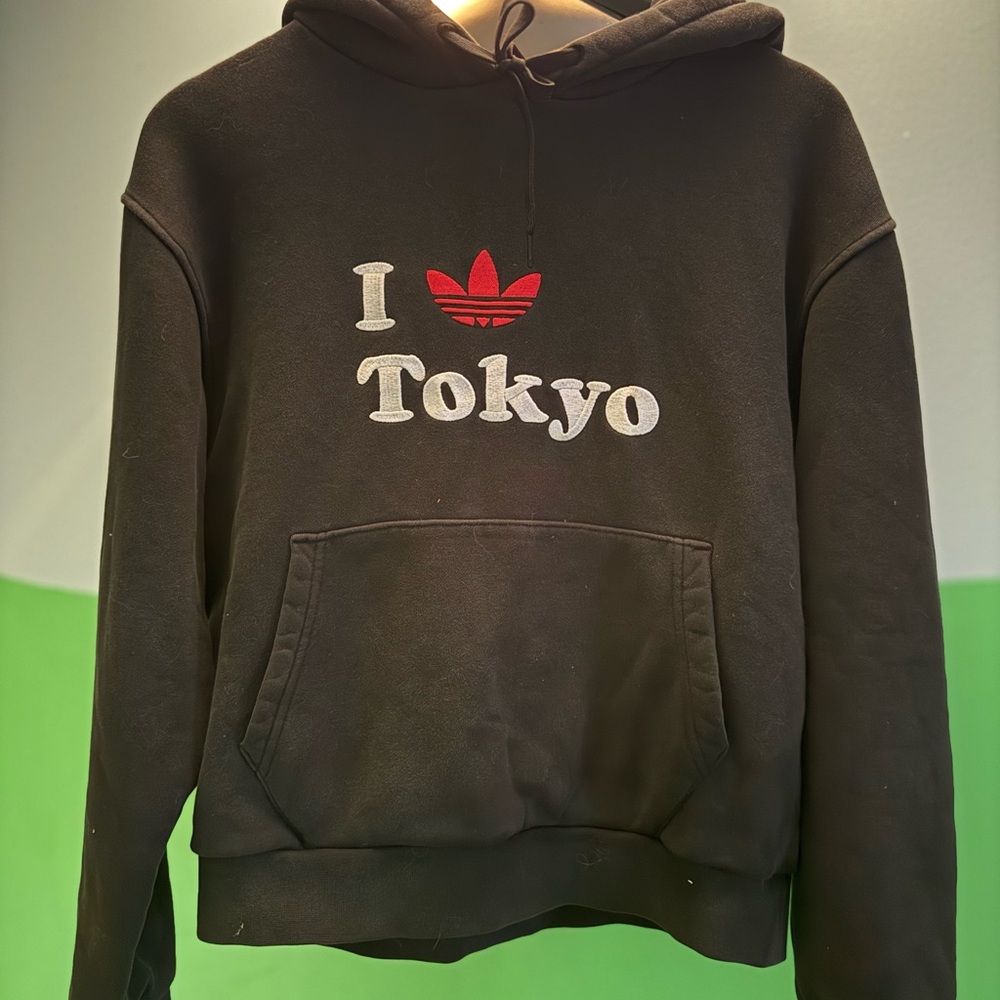 *FROM JAPAN* Rare Adidas Black 'I ❤️ Tokyo Hoodie